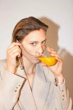 Domestique Long Bold Chain Double Earring 18K - 24K Gold