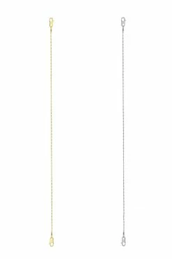 Budget π Domestique 18K - 24K Gold Thin Chain Double Mousqueton Necklace π 7 Domestique 18K - 24K Gold Thin Chain Double Mousqueton Necklace