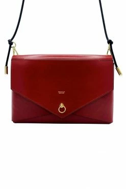 Domestique Large Envelope Red Leather Purse 18K - 24K Gold