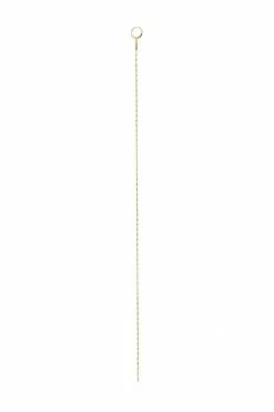 Domestique 18K - 24K Gold Long Thin Chain Simple Earring