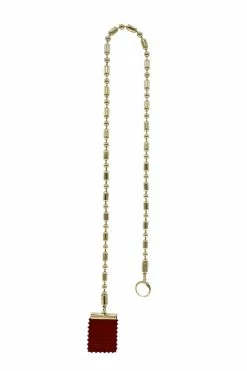 Domestique 18K - 24K Gold Long Bold Chain Stamp Earring