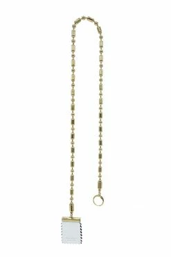 Domestique 18K - 24K Gold Long Bold Chain Stamp Earring