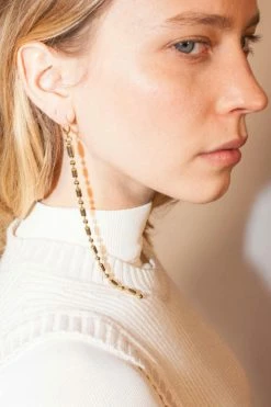 New β Domestique 18K - 24K Gold Medium Bold Chain Simple Earring π 10 Domestique 18K - 24K Gold Medium Bold Chain Simple Earring