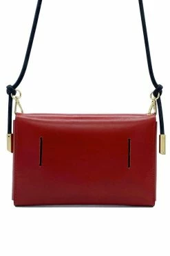 Domestique Medium Envelope Red Leather Purse 18K - 24K Gold