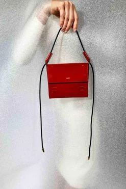Domestique Medium Flap Red Leather Pouch