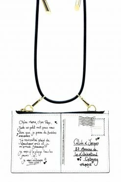 Domestique 18K - 24K Gold Medium Postal White Leather Wallet