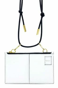 Domestique 18K - 24K Gold Medium Postal White Leather Wallet