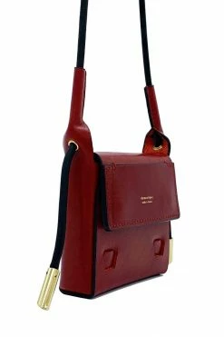 Domestique Mini Flap Red Leather Pouch