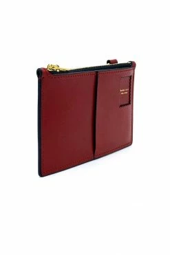 Domestique 18K - 24K Gold Mini Postal Red Leather Wallet