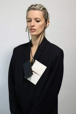 Domestique 18K - 24K Gold Medium Postal White Leather Wallet