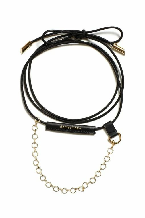 Domestique Leather Chained Up Necklace