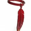 Domestique Rouge-gorge Red Feather Choker Toys & Accessories