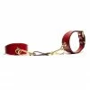 Domestique Red Fox Red Leather Linotte Cuff Bracelets