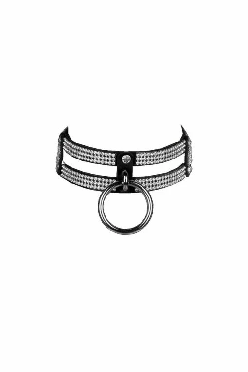VoyeurX Toys & Accessories Double Diamond Leather Collar