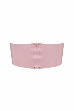 Elissa Poppy Bras Baby Pink Latex Bandeau Crop Top