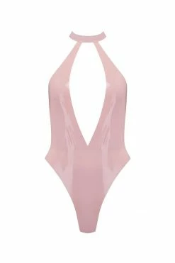 Elissa Poppy Baby Pink Latex Bodysuit
