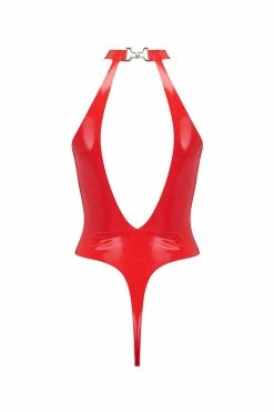 Elissa Poppy Latex Bodysuit