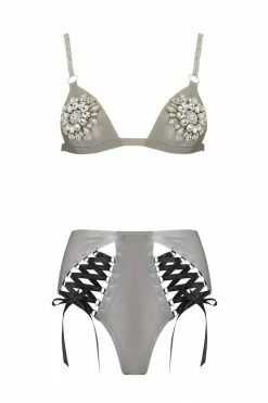 Elissa Poppy Mu Lambda Latex Lingerie Set Lingerie Sets