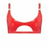 Elissa Poppy Scarlet Red Cut Out Latex Bralette