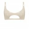 Elissa Poppy White Ivory Cut Out Latex Bralette