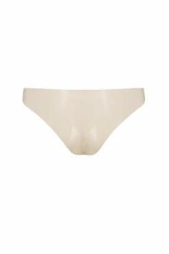 Elissa Poppy White Ivory Latex Cheeky Brief