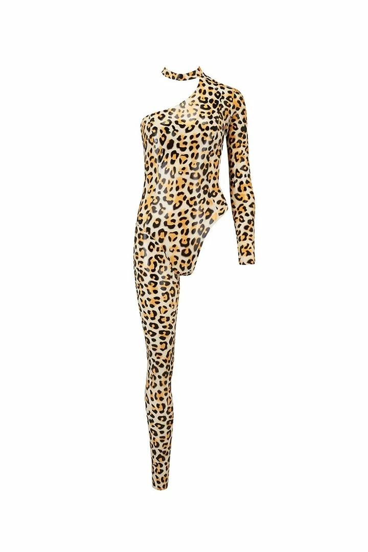 Cheapest ✨ Elissa Poppy Rompers & Catsuits Upsilon Leopard Latex Catsuit 🥰 3 Elissa Poppy Rompers & Catsuits Upsilon Leopard Latex Catsuit