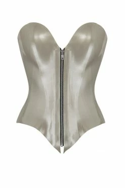 Elissa Poppy Zeta Zip Latex Corset