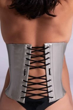 Elissa Poppy Zeta Zip Latex Corset