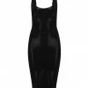 Elissa Poppy Latex Midi Dress