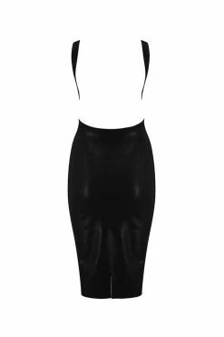 Elissa Poppy Latex Midi Dress
