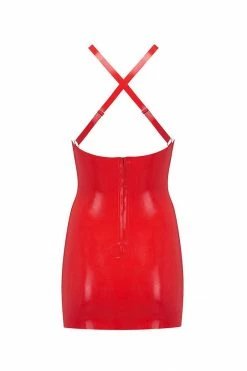 Elissa Poppy Latex Mini Dress