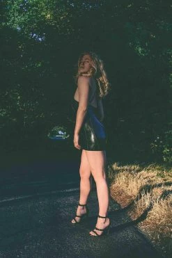 Elissa Poppy Latex Mini Dress