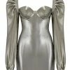 Elissa Poppy Delta Silver Latex Dress