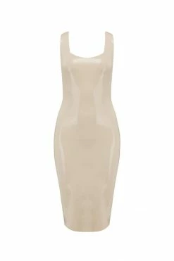 Elissa Poppy Latex Midi Dress