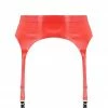 Elissa Poppy Garter Belts Scarlet Red Latex Garter Belt