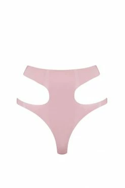 Elissa Poppy Latex Cut Out Thong Panties