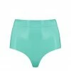 Elissa Poppy Jade Green Latex Disco High Waist Pant Panties