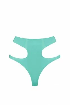 Elissa Poppy Latex Cut Out Thong Panties