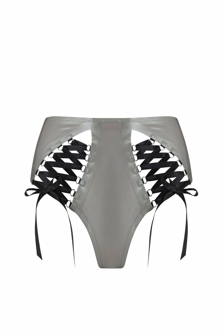 New π Elissa Poppy Lambda Silver Latex Laced Knicker Panties π 3 Elissa Poppy Lambda Silver Latex Laced Knicker Panties