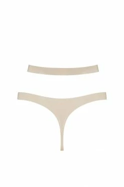 Elissa Poppy Latex Cut Out Thong Panties