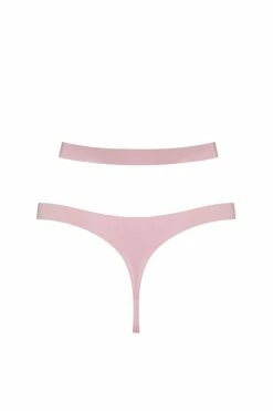 Elissa Poppy Latex Cut Out Thong Panties