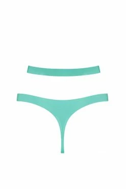 Elissa Poppy Latex Cut Out Thong Panties