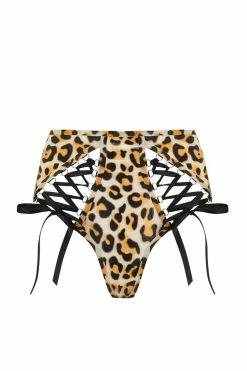 Elissa Poppy Panties Lambda Leopard Latex Lace Knicker