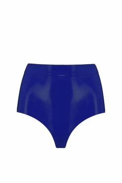 Elissa Poppy Royalblue Navy Latex Disco High Waist Pant