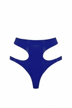 Elissa Poppy Latex Cut Out Thong Panties