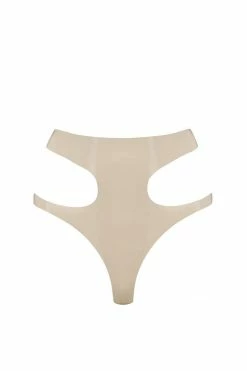 Elissa Poppy Latex Cut Out Thong Panties