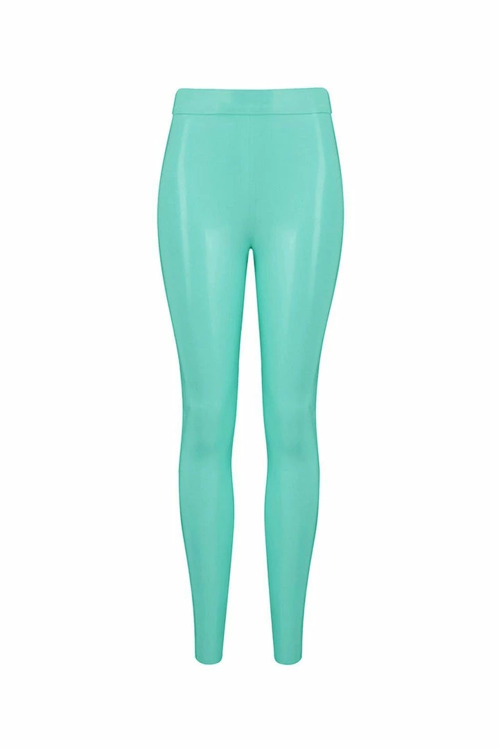 New ✨ Elissa Poppy Jade Green Latex Leggings ⭐ 3 Elissa Poppy Jade Green Latex Leggings