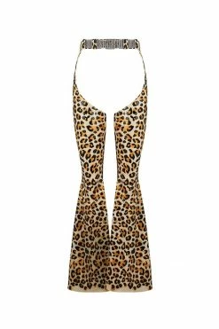 Elissa Poppy Chi Cowgirl Leopard Latex Chaps
