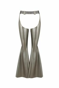 Elissa Poppy Chi Cowgirl Silver Latex Chaps