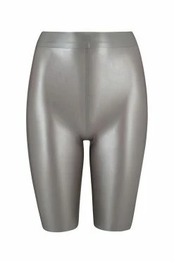 Elissa Poppy Beta Latex Silver Biker Short